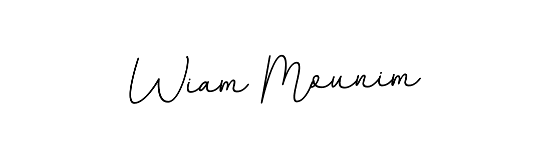 Use a signature maker to create a handwritten signature online. With this signature software, you can design (BallpointsItalic-DORy9) your own signature for name Wiam Mounim. Wiam Mounim signature style 11 images and pictures png