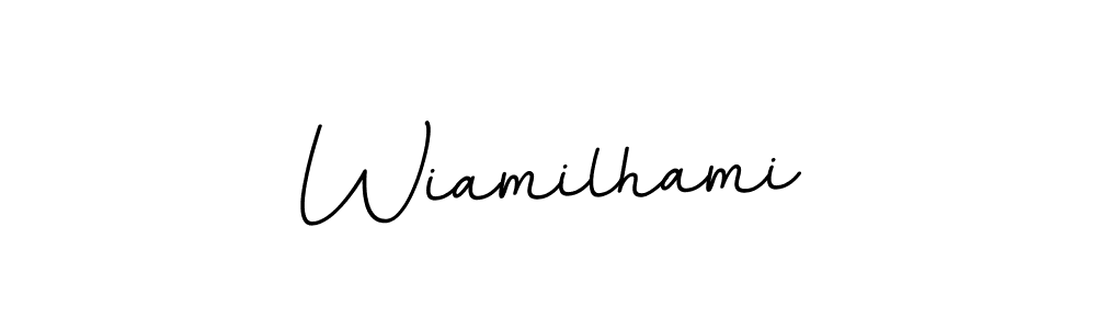 You should practise on your own different ways (BallpointsItalic-DORy9) to write your name (Wiamilhami) in signature. don't let someone else do it for you. Wiamilhami signature style 11 images and pictures png