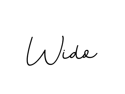 Use a signature maker to create a handwritten signature online. With this signature software, you can design (BallpointsItalic-DORy9) your own signature for name Wido. Wido signature style 11 images and pictures png