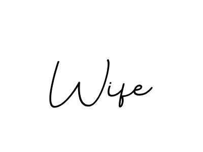 How to make Wife name signature. Use BallpointsItalic-DORy9 style for creating short signs online. This is the latest handwritten sign. Wife signature style 11 images and pictures png