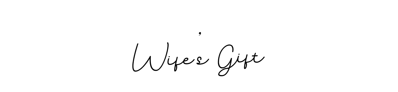 if you are searching for the best signature style for your name Wife’s Gift. so please give up your signature search. here we have designed multiple signature styles  using BallpointsItalic-DORy9. Wife’s Gift signature style 11 images and pictures png