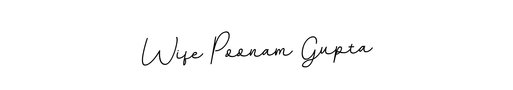 Make a beautiful signature design for name Wife Poonam Gupta. With this signature (BallpointsItalic-DORy9) style, you can create a handwritten signature for free. Wife Poonam Gupta signature style 11 images and pictures png