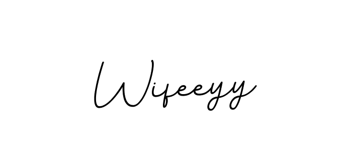 You should practise on your own different ways (BallpointsItalic-DORy9) to write your name (Wifeeyy) in signature. don't let someone else do it for you. Wifeeyy signature style 11 images and pictures png