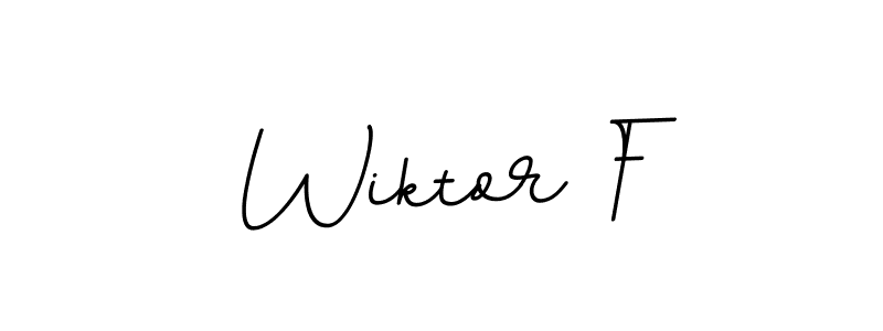 Make a beautiful signature design for name Wiktor F. With this signature (BallpointsItalic-DORy9) style, you can create a handwritten signature for free. Wiktor F signature style 11 images and pictures png