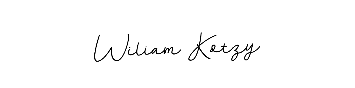 Make a beautiful signature design for name Wiliam Kotzy. With this signature (BallpointsItalic-DORy9) style, you can create a handwritten signature for free. Wiliam Kotzy signature style 11 images and pictures png