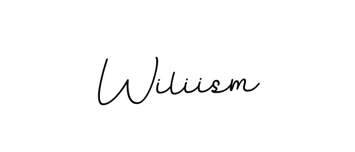 Design your own signature with our free online signature maker. With this signature software, you can create a handwritten (BallpointsItalic-DORy9) signature for name Wiliism. Wiliism signature style 11 images and pictures png
