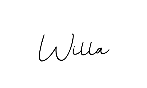 Make a beautiful signature design for name Willa. With this signature (BallpointsItalic-DORy9) style, you can create a handwritten signature for free. Willa signature style 11 images and pictures png