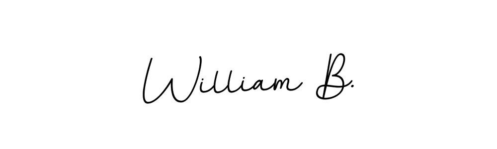 This is the best signature style for the William B. name. Also you like these signature font (BallpointsItalic-DORy9). Mix name signature. William B. signature style 11 images and pictures png