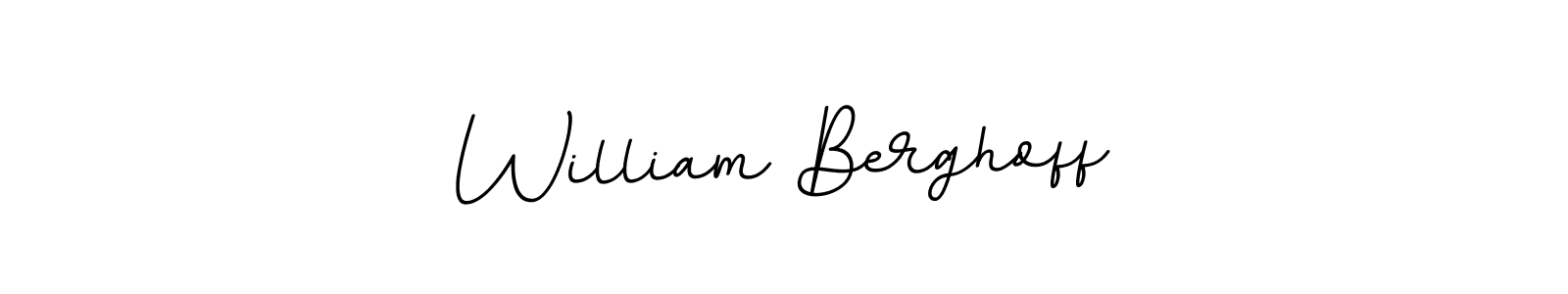 How to make William Berghoff name signature. Use BallpointsItalic-DORy9 style for creating short signs online. This is the latest handwritten sign. William Berghoff signature style 11 images and pictures png