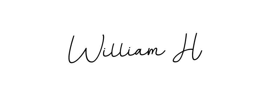 Design your own signature with our free online signature maker. With this signature software, you can create a handwritten (BallpointsItalic-DORy9) signature for name William H. William H signature style 11 images and pictures png