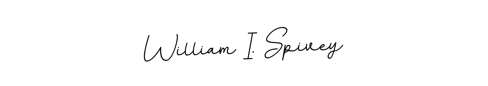 Use a signature maker to create a handwritten signature online. With this signature software, you can design (BallpointsItalic-DORy9) your own signature for name William I. Spivey. William I. Spivey signature style 11 images and pictures png