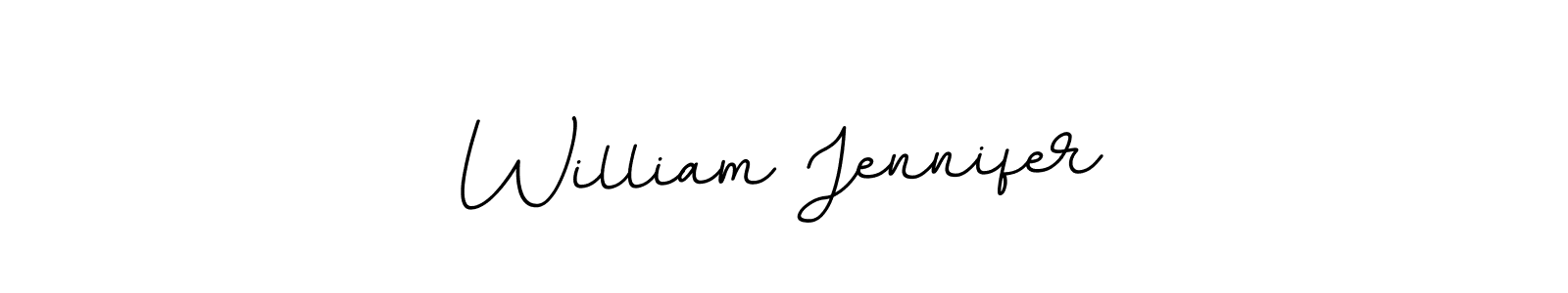 Create a beautiful signature design for name William Jennifer. With this signature (BallpointsItalic-DORy9) fonts, you can make a handwritten signature for free. William Jennifer signature style 11 images and pictures png