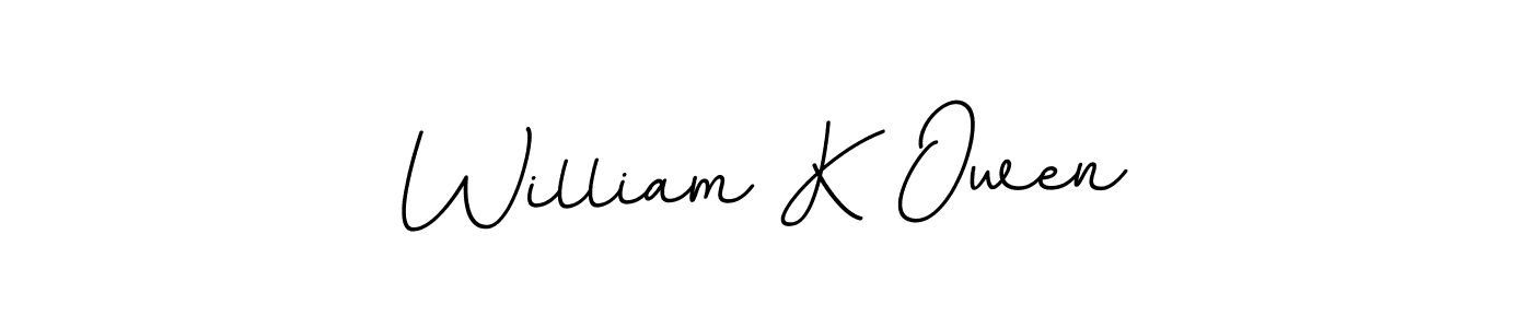 This is the best signature style for the William K Owen name. Also you like these signature font (BallpointsItalic-DORy9). Mix name signature. William K Owen signature style 11 images and pictures png