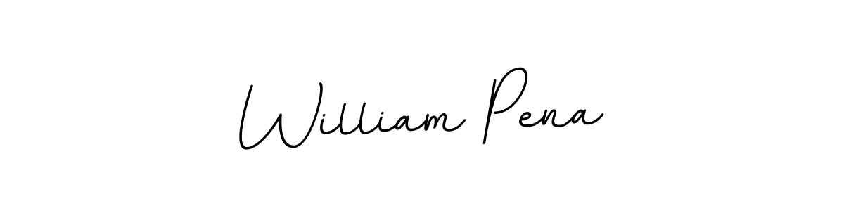 Use a signature maker to create a handwritten signature online. With this signature software, you can design (BallpointsItalic-DORy9) your own signature for name William Pena. William Pena signature style 11 images and pictures png