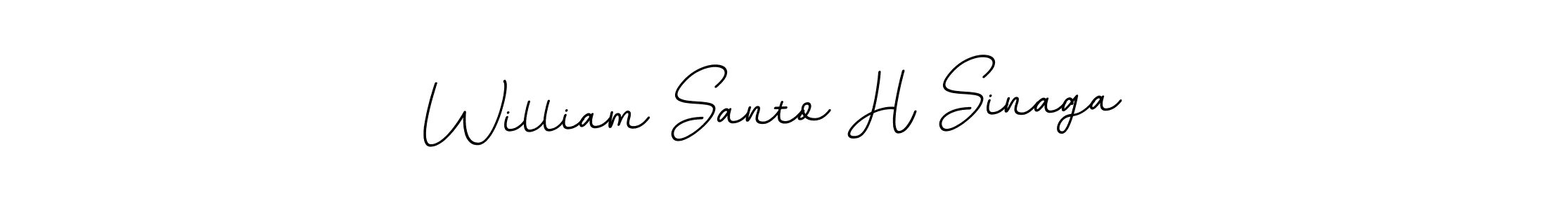 Create a beautiful signature design for name William Santo H Sinaga. With this signature (BallpointsItalic-DORy9) fonts, you can make a handwritten signature for free. William Santo H Sinaga signature style 11 images and pictures png
