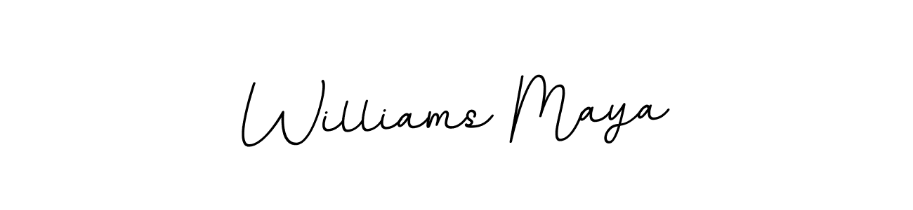 How to make Williams Maya name signature. Use BallpointsItalic-DORy9 style for creating short signs online. This is the latest handwritten sign. Williams Maya signature style 11 images and pictures png