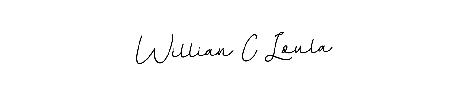 BallpointsItalic-DORy9 is a professional signature style that is perfect for those who want to add a touch of class to their signature. It is also a great choice for those who want to make their signature more unique. Get Willian C Loula name to fancy signature for free. Willian C Loula signature style 11 images and pictures png