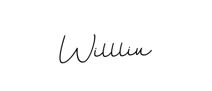 Willliu stylish signature style. Best Handwritten Sign (BallpointsItalic-DORy9) for my name. Handwritten Signature Collection Ideas for my name Willliu. Willliu signature style 11 images and pictures png