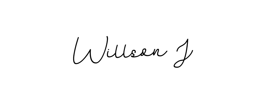 Design your own signature with our free online signature maker. With this signature software, you can create a handwritten (BallpointsItalic-DORy9) signature for name Willson J. Willson J signature style 11 images and pictures png