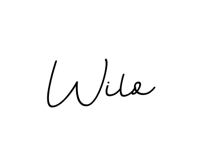 Use a signature maker to create a handwritten signature online. With this signature software, you can design (BallpointsItalic-DORy9) your own signature for name Wilo. Wilo signature style 11 images and pictures png