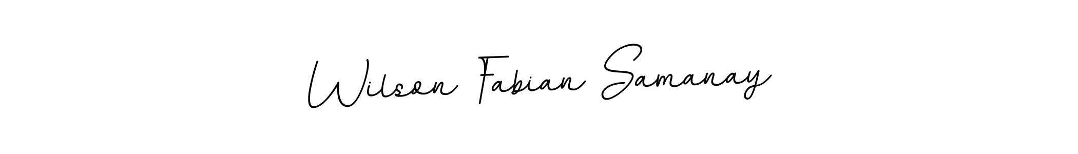 The best way (BallpointsItalic-DORy9) to make a short signature is to pick only two or three words in your name. The name Wilson Fabian Samanay include a total of six letters. For converting this name. Wilson Fabian Samanay signature style 11 images and pictures png