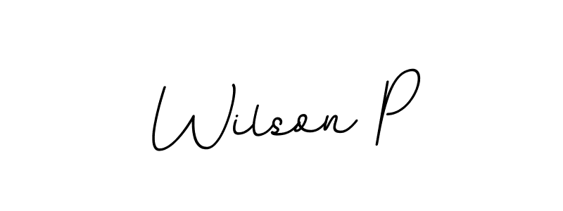 The best way (BallpointsItalic-DORy9) to make a short signature is to pick only two or three words in your name. The name Wilson P include a total of six letters. For converting this name. Wilson P signature style 11 images and pictures png