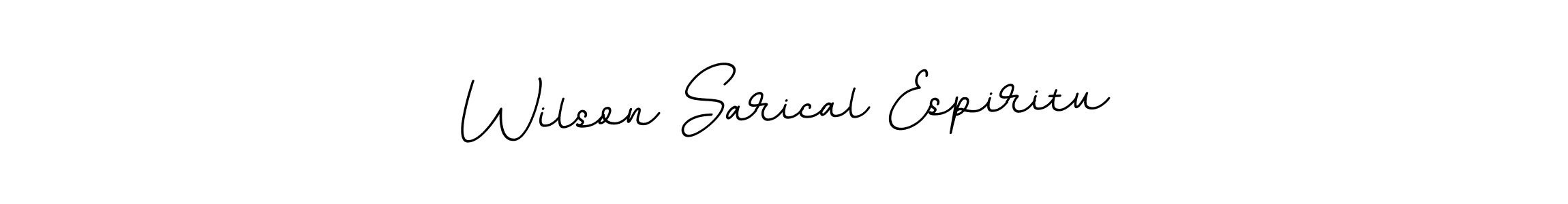 Also we have Wilson Sarical Espiritu name is the best signature style. Create professional handwritten signature collection using BallpointsItalic-DORy9 autograph style. Wilson Sarical Espiritu signature style 11 images and pictures png