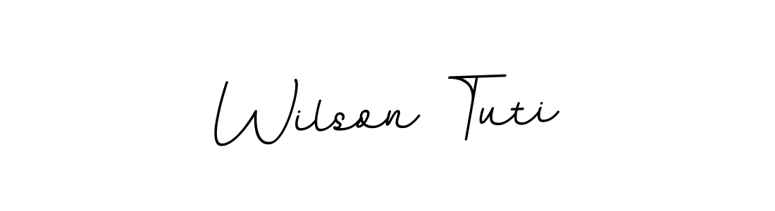 Make a beautiful signature design for name Wilson Tuti. With this signature (BallpointsItalic-DORy9) style, you can create a handwritten signature for free. Wilson Tuti signature style 11 images and pictures png