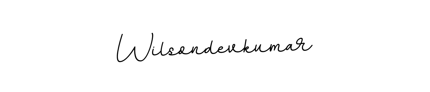Make a beautiful signature design for name Wilsondevkumar. With this signature (BallpointsItalic-DORy9) style, you can create a handwritten signature for free. Wilsondevkumar signature style 11 images and pictures png