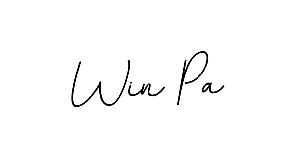 Use a signature maker to create a handwritten signature online. With this signature software, you can design (BallpointsItalic-DORy9) your own signature for name Win Pa. Win Pa signature style 11 images and pictures png