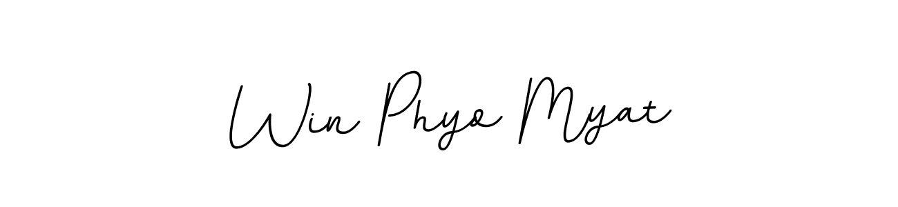 Use a signature maker to create a handwritten signature online. With this signature software, you can design (BallpointsItalic-DORy9) your own signature for name Win Phyo Myat. Win Phyo Myat signature style 11 images and pictures png