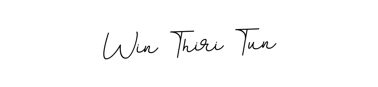 Use a signature maker to create a handwritten signature online. With this signature software, you can design (BallpointsItalic-DORy9) your own signature for name Win Thiri Tun. Win Thiri Tun signature style 11 images and pictures png
