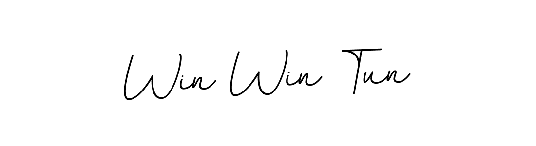 You should practise on your own different ways (BallpointsItalic-DORy9) to write your name (Win Win Tun) in signature. don't let someone else do it for you. Win Win Tun signature style 11 images and pictures png