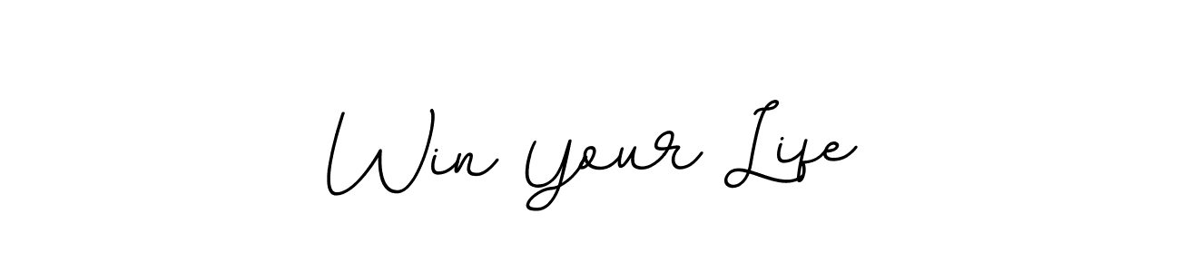 BallpointsItalic-DORy9 is a professional signature style that is perfect for those who want to add a touch of class to their signature. It is also a great choice for those who want to make their signature more unique. Get Win Your Life name to fancy signature for free. Win Your Life signature style 11 images and pictures png
