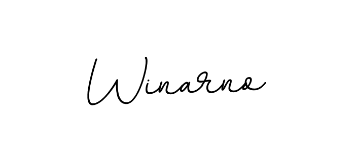 Use a signature maker to create a handwritten signature online. With this signature software, you can design (BallpointsItalic-DORy9) your own signature for name Winarno. Winarno signature style 11 images and pictures png