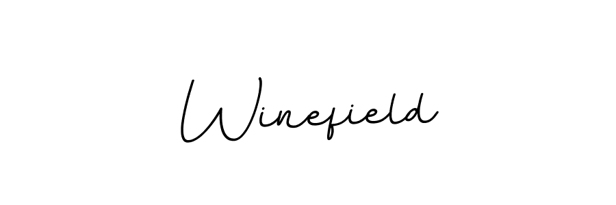 Use a signature maker to create a handwritten signature online. With this signature software, you can design (BallpointsItalic-DORy9) your own signature for name Winefield. Winefield signature style 11 images and pictures png