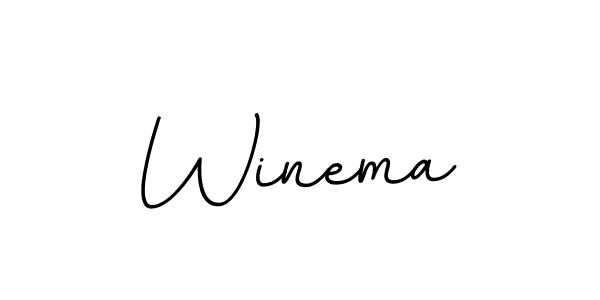 Create a beautiful signature design for name Winema. With this signature (BallpointsItalic-DORy9) fonts, you can make a handwritten signature for free. Winema signature style 11 images and pictures png