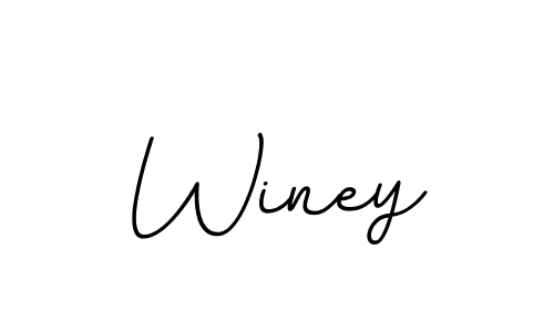 How to make Winey name signature. Use BallpointsItalic-DORy9 style for creating short signs online. This is the latest handwritten sign. Winey signature style 11 images and pictures png