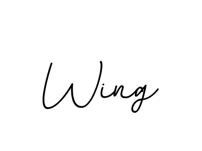 Use a signature maker to create a handwritten signature online. With this signature software, you can design (BallpointsItalic-DORy9) your own signature for name Wing. Wing signature style 11 images and pictures png
