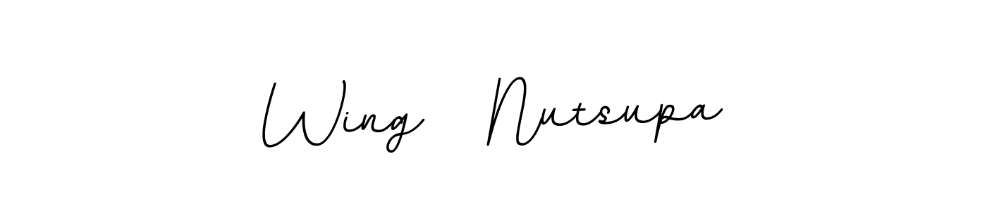 Wing   Nutsupa stylish signature style. Best Handwritten Sign (BallpointsItalic-DORy9) for my name. Handwritten Signature Collection Ideas for my name Wing   Nutsupa. Wing   Nutsupa signature style 11 images and pictures png