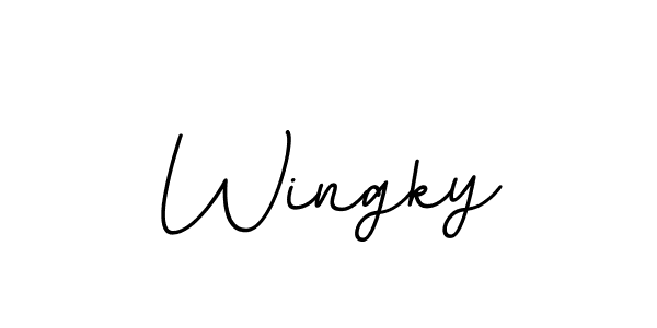 if you are searching for the best signature style for your name Wingky. so please give up your signature search. here we have designed multiple signature styles  using BallpointsItalic-DORy9. Wingky signature style 11 images and pictures png