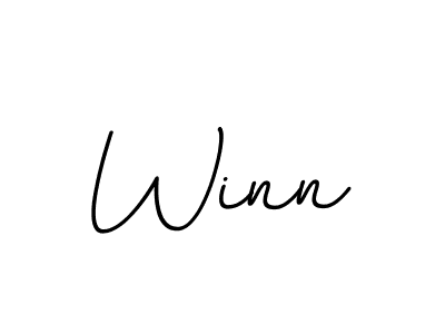 Use a signature maker to create a handwritten signature online. With this signature software, you can design (BallpointsItalic-DORy9) your own signature for name Winn. Winn signature style 11 images and pictures png