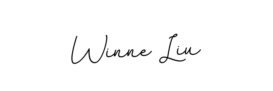 Use a signature maker to create a handwritten signature online. With this signature software, you can design (BallpointsItalic-DORy9) your own signature for name Winne Liu. Winne Liu signature style 11 images and pictures png