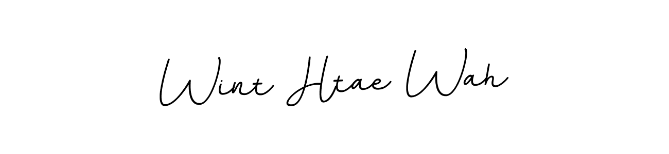 Create a beautiful signature design for name Wint Htae Wah. With this signature (BallpointsItalic-DORy9) fonts, you can make a handwritten signature for free. Wint Htae Wah signature style 11 images and pictures png