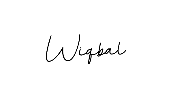 How to make Wiqbal name signature. Use BallpointsItalic-DORy9 style for creating short signs online. This is the latest handwritten sign. Wiqbal signature style 11 images and pictures png