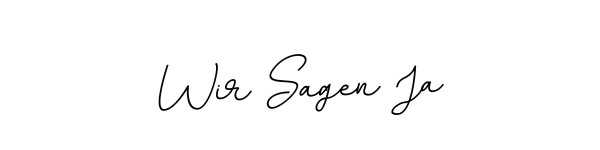 Similarly BallpointsItalic-DORy9 is the best handwritten signature design. Signature creator online .You can use it as an online autograph creator for name Wir Sagen Ja. Wir Sagen Ja signature style 11 images and pictures png