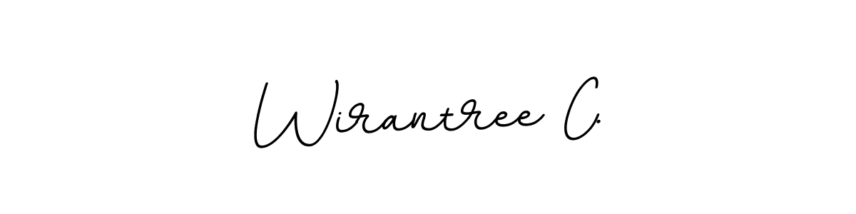 This is the best signature style for the Wirantree C. name. Also you like these signature font (BallpointsItalic-DORy9). Mix name signature. Wirantree C. signature style 11 images and pictures png