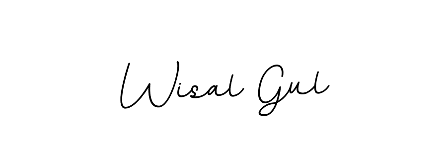 Create a beautiful signature design for name Wisal Gul. With this signature (BallpointsItalic-DORy9) fonts, you can make a handwritten signature for free. Wisal Gul signature style 11 images and pictures png
