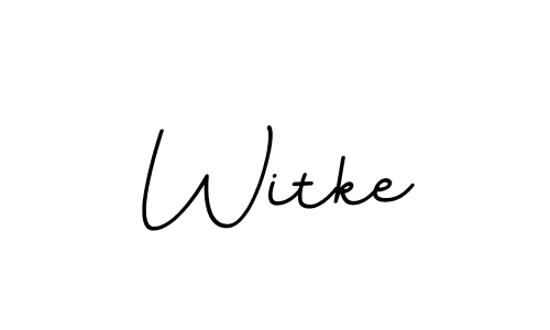 Create a beautiful signature design for name Witke. With this signature (BallpointsItalic-DORy9) fonts, you can make a handwritten signature for free. Witke signature style 11 images and pictures png