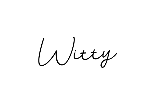 You should practise on your own different ways (BallpointsItalic-DORy9) to write your name (Witty) in signature. don't let someone else do it for you. Witty signature style 11 images and pictures png
